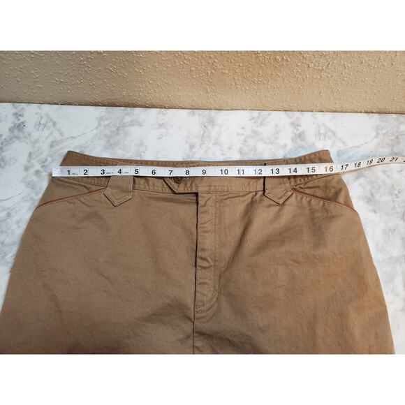 Ralph Lauren Jeans Co. Women's Brown Stretch‎ Cotton Pencil Skirt Size 14 Petite - Picture 4 of 5